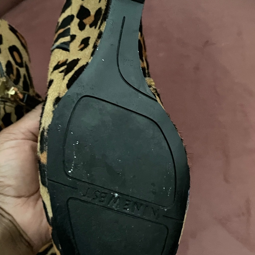 Nine West leopard fur wedges - Picture 3 of 3